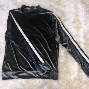 long sleeved velvet shirt